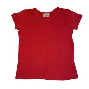 Hanna Andersson Red Short Sleeve Pima Cotton Tee Size 120